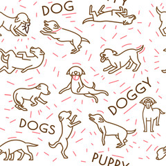 Dog seamless pattern
