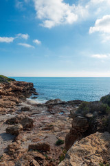 The sea in the Sierra de Irta in Alcocebre
