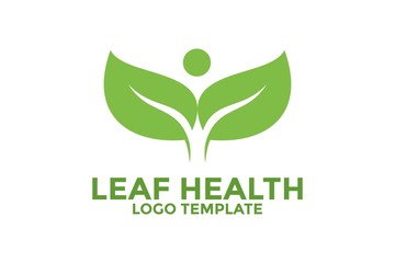 leaf health logo icon vector isolated , leaf care logo template