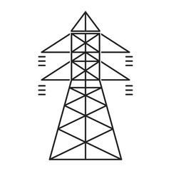 Electric tower. Electricity icon suitable for info graphics, websites and print media and interfaces. Vector illustration.