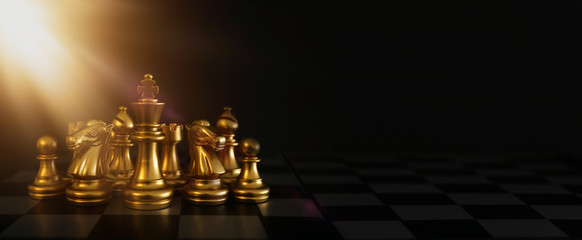 Image of chess game. Business, competition, strategy, leadership and success concept