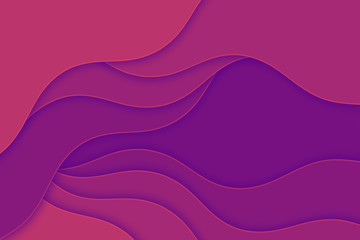 Abstract background with curve lines and waves. Paper cut water wallpaper.