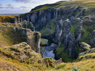 Fototapeta na wymiar Canyon and river in Iceland 