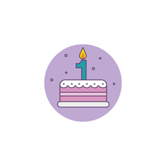 delicious cake birthday detailed style icon