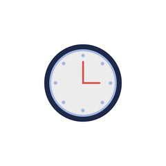 time clock flat style icon