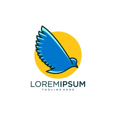 simple modern bird logo design