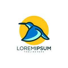 simple modern bird logo design