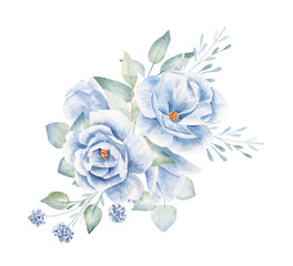 Decorative flax branch with leaves hand drawn illustration