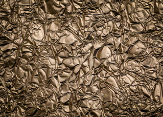 Textur von zerknüllter Alufolie, Folien Textur