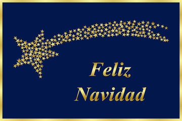 Feliz Navidad con estrella fugaz