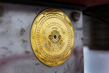 Historic name plate of light house in South Africa