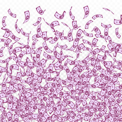 European Union Euro notes falling. Small EUR bills