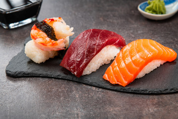 Sushi set in bar