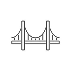 Bridge. Abstract concept, icon. Vector illustration.