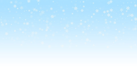 Sparse snowfall Christmas background. Subtle flyin