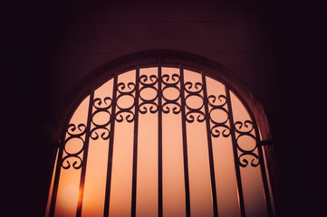 Obraz premium Old window in abandoned place