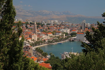 Fototapeta na wymiar Blick auf die Altstadt von Split, Kroatien