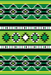 Green Handcrafted Rug Pattern From The Arabian Gulf Region