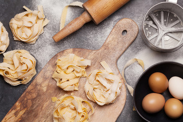 Homemade pasta making