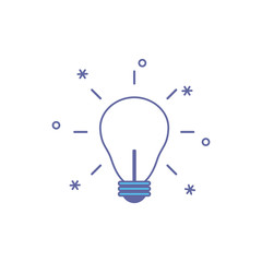 light bulb fill style icon