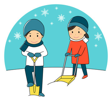 547 最適な 雪かき作業 画像 ストック写真 ベクター Adobe Stock