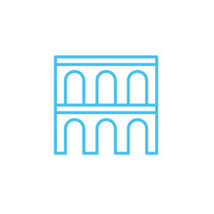 water dam line style icon