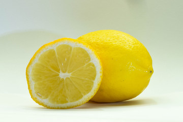 lemon on a white background