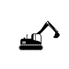 Vector excavator machine tool for construction companies, complete excavator icon concept drawing in a modern style, illustrations for your mobile web application logo UI design,