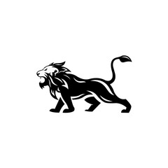 Obraz na płótnie Canvas Lion icon, Template logo, Mascot logo, Vector illustration.