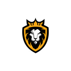 Lion protector logo design template, lion head logo, lion king logo, Elements for brand identity,