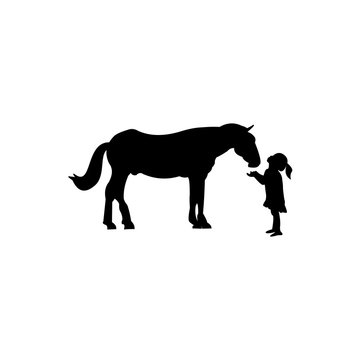 Black silhouette horse wild or domestic animal running , From pets, vet and veterinary icons, Animal icons
