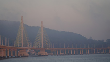 ponte anita garibaldi laguna santa catarina amanhecer arquitetura