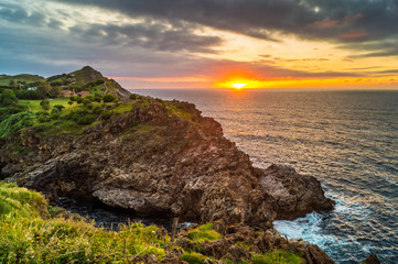 Atardecer en Puerto Calderón, Cantabria