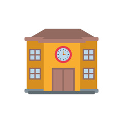school structure flat style icon