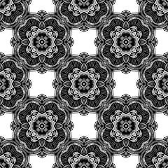 black and white batik pattern background , Batik Indonesian is a technique of wax-resist dyeing applied to whole cloth