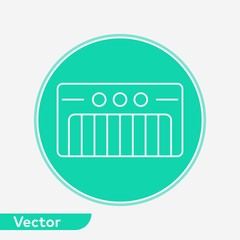 Synthesizer vector icon sign symbol