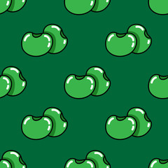 soybean seamless doodle pattern, vector illustration