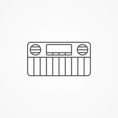 Synthesizer vector icon sign symbol