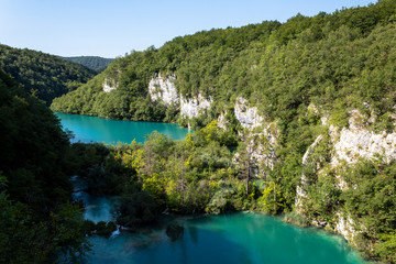 Fototapeta na wymiar Amazing view on the Plitvice lakes, Croatia