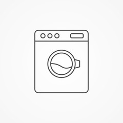 Washing machine vector icon sign symbol