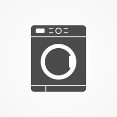 Washing machine vector icon sign symbol
