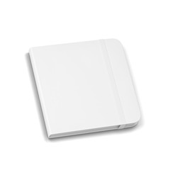 Blank notebook with elastic band closure mockup