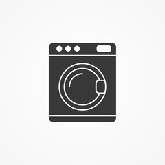 Washing machine vector icon sign symbol