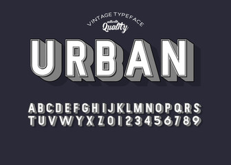 Obraz premium Vector of stylized bold font and alphabet
