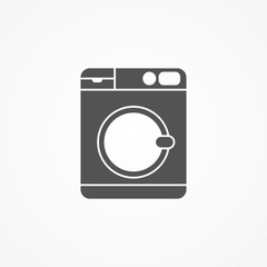 Washing machine vector icon sign symbol