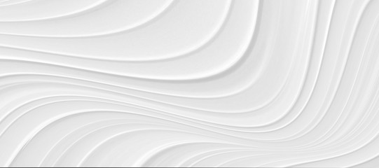 Obraz premium Abstract grey white waves and lines pattern. Futuristic template background. 
