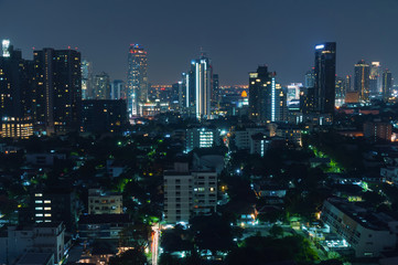 Obraz premium Bangkok skyline at night