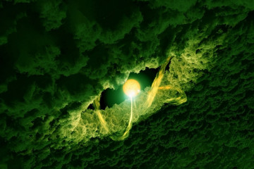 Supernova in the nebula. Elements of this image furnished by NASA