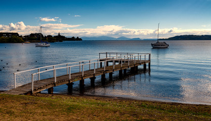 Fototapeta premium Evening mood at Lake Taupo