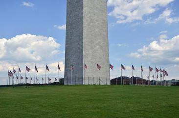 Washington Monument with green field, Washington DC, USA